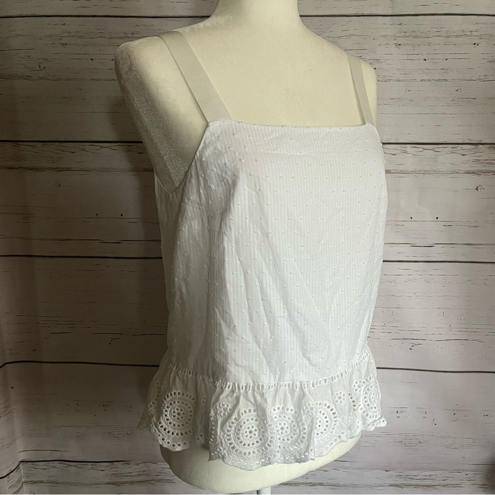 J Crew Swiss dot tank